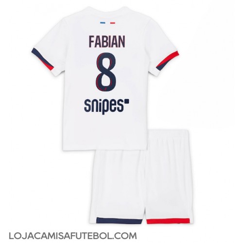Camisa de Futebol Paris Saint-Germain Fabian Ruiz #8 Equipamento Secundário Infantil 2025-26 Manga Curta (+ Calças curtas)